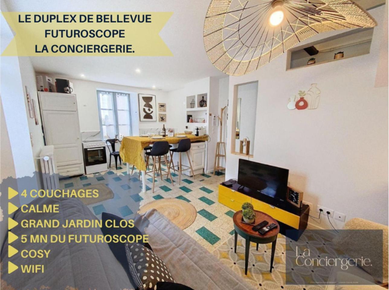 Le Duplex De Bellevue - Futuroscope - La Conciergerie. Lägenhet Jaunay-Clan Exteriör bild